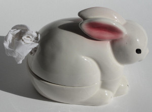 Cotton Wool Holder Bunny Rabbit picture