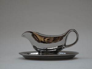 Porcelain Chrome Gravy Boat picture