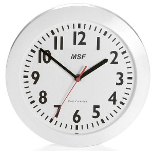 Radio Controlled Clocks Ten Inch Wall Clock White picture