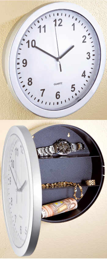 Wall Clock Safe Silver picture