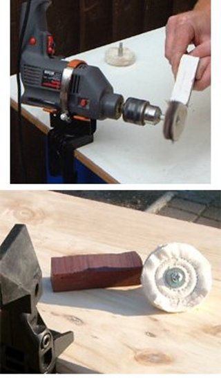 buffing wheel and jewellers rouge picture