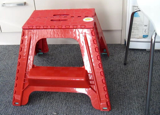 Folding Step Stool Large Red picture