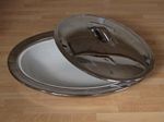 Porcelain Chrome Oval Dish With Lid picture click to read more