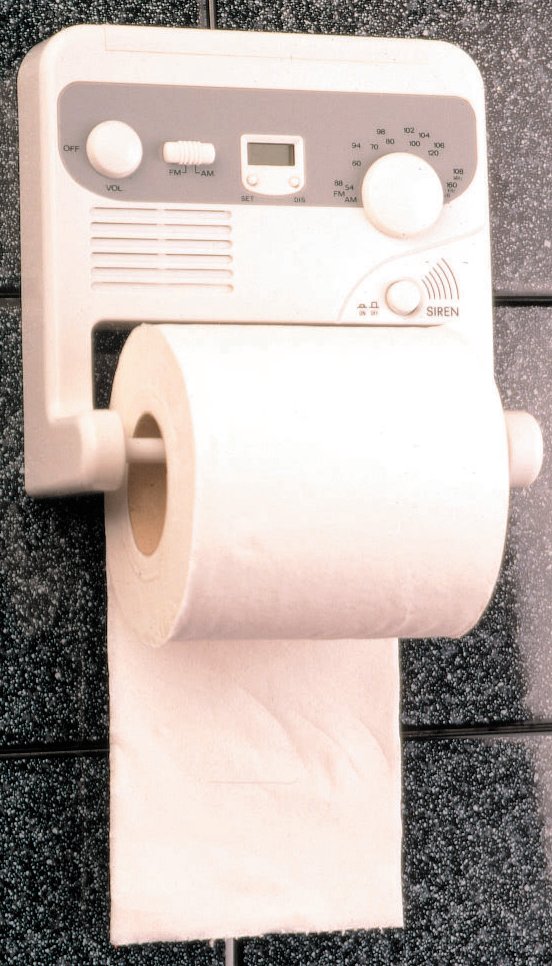 restroom radio alarm picture