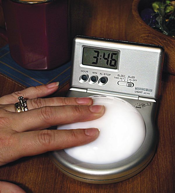 touch light alarm clock picture