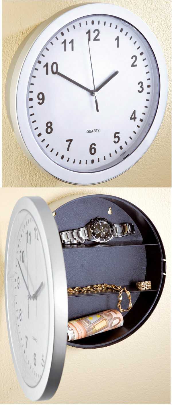 Wall Clock Safe Silver picture